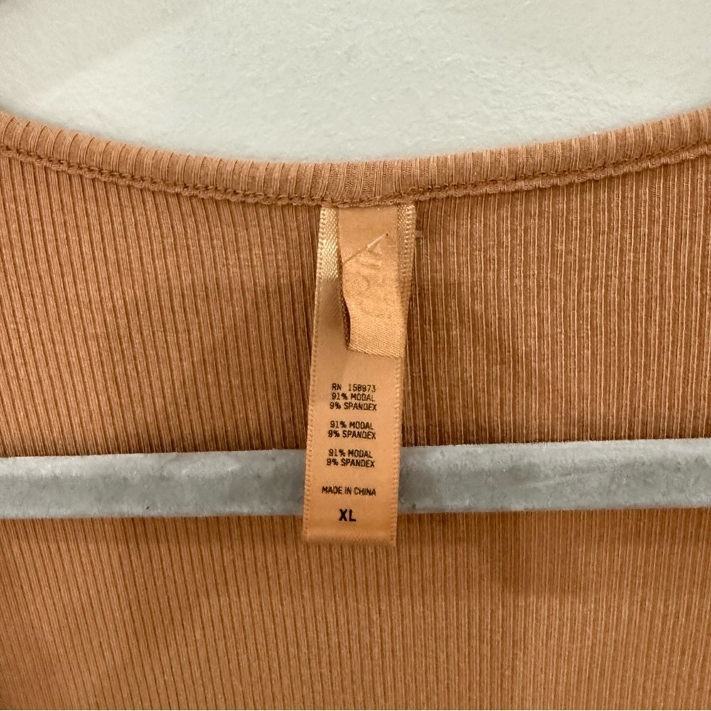 Elegant Tan Long Sleeve Dress - Picture 4 of 5